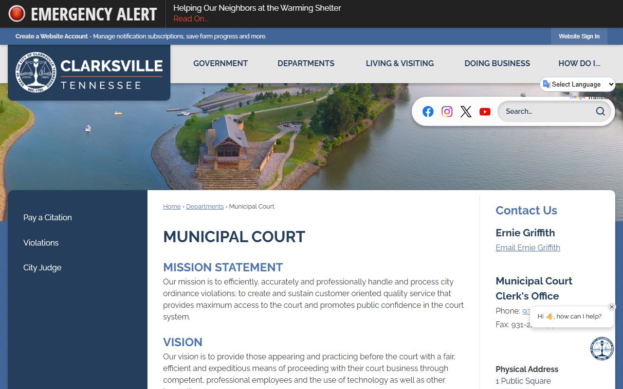 Clarksville People Search municipal court records