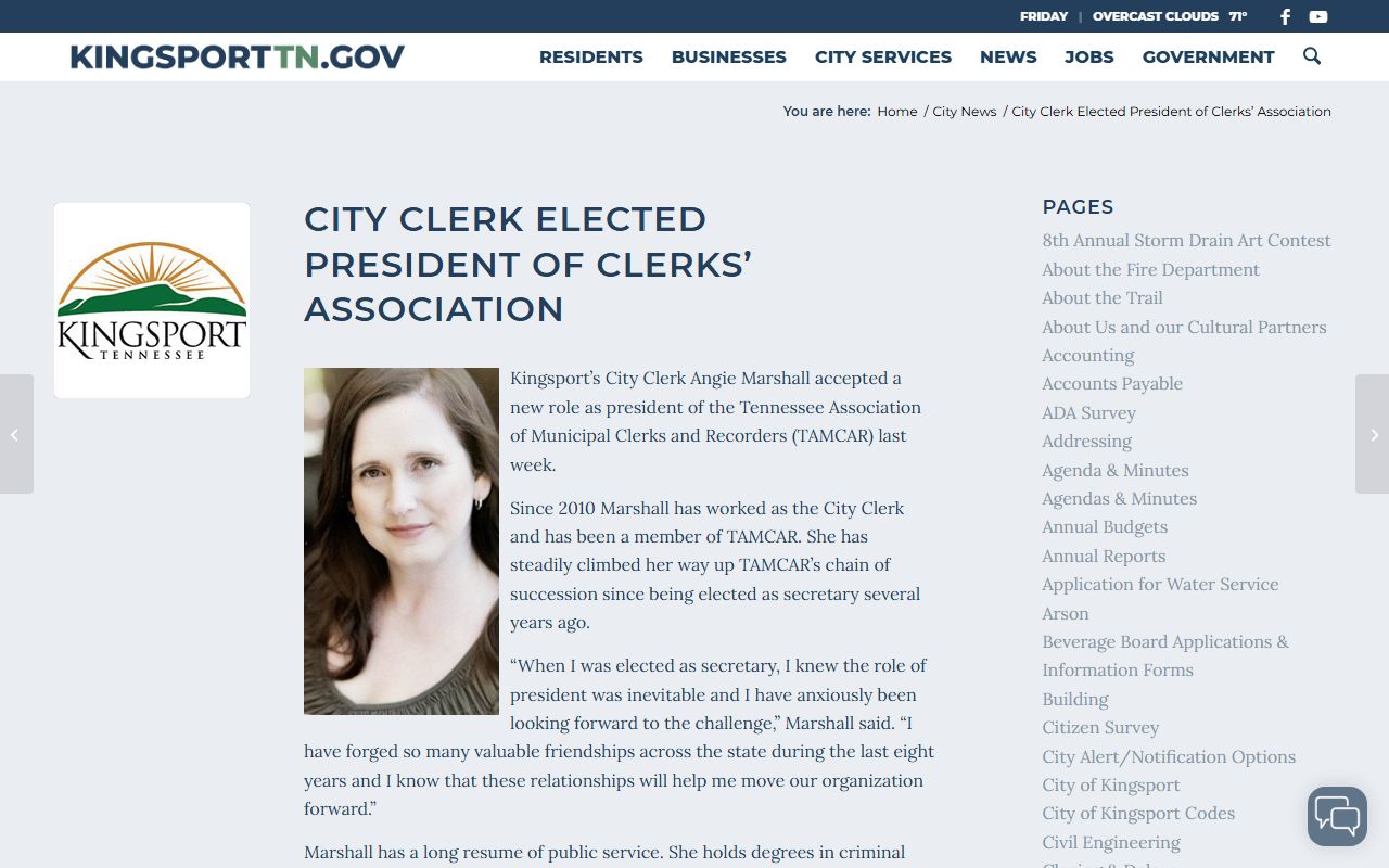 Kingsport People Search city clerk records