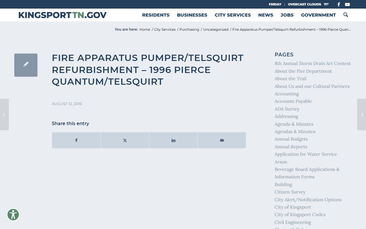 Kingsport People Search fire records