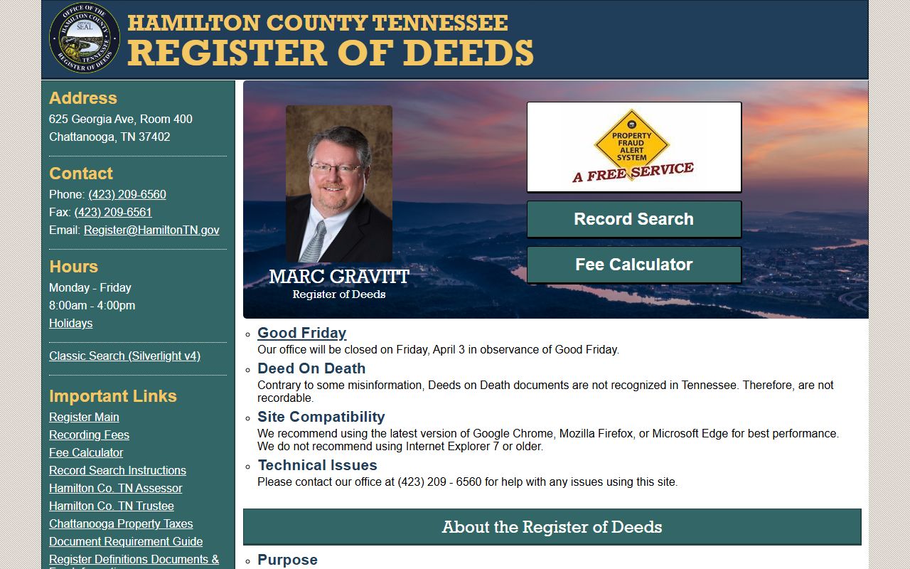 Hamilton County People Search register of deeds records