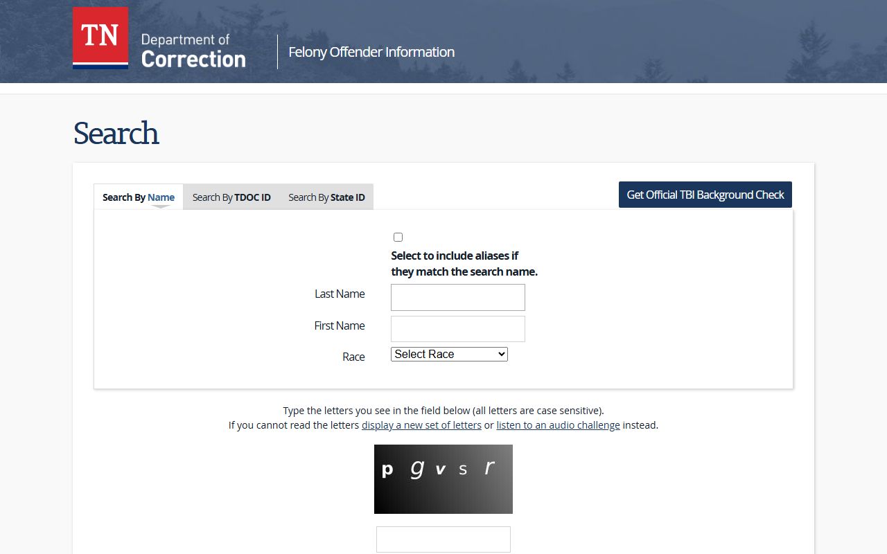 Tennessee People Search FOIL offender search