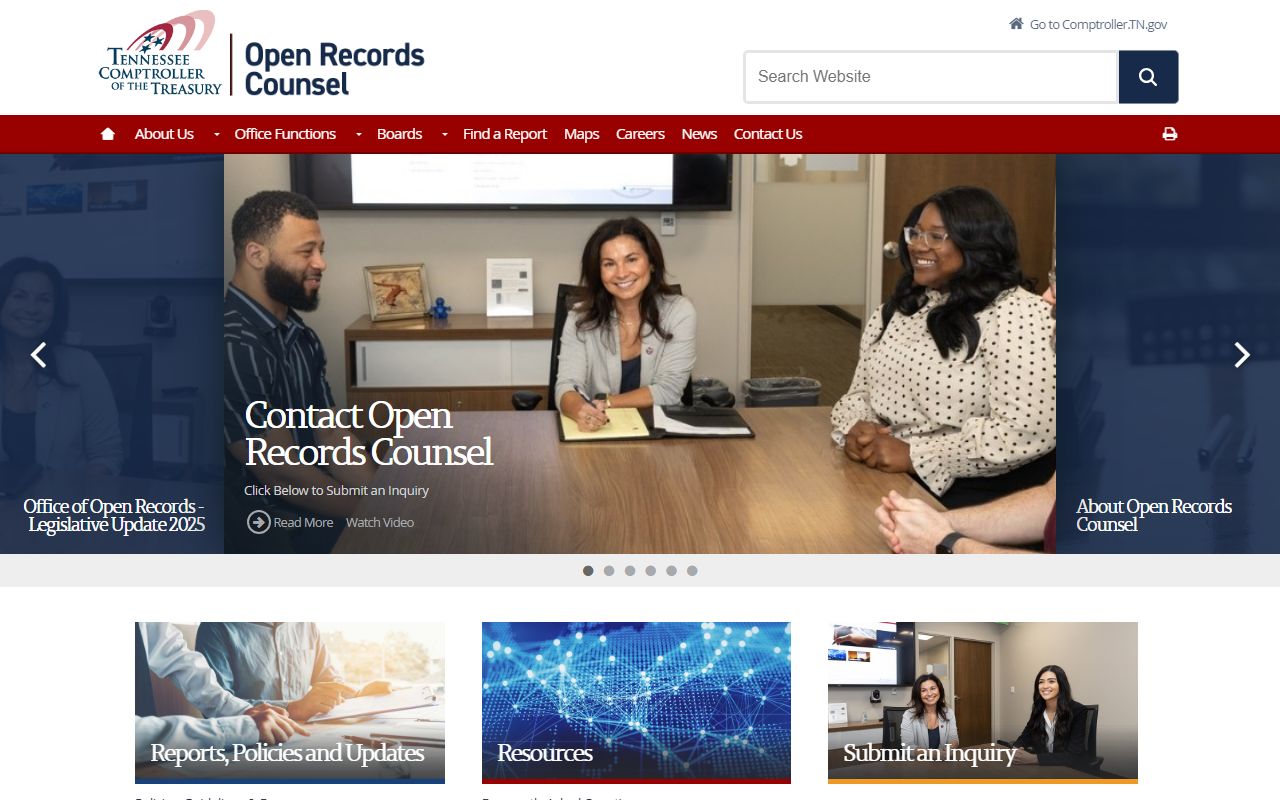 Tennessee People Search open records counsel