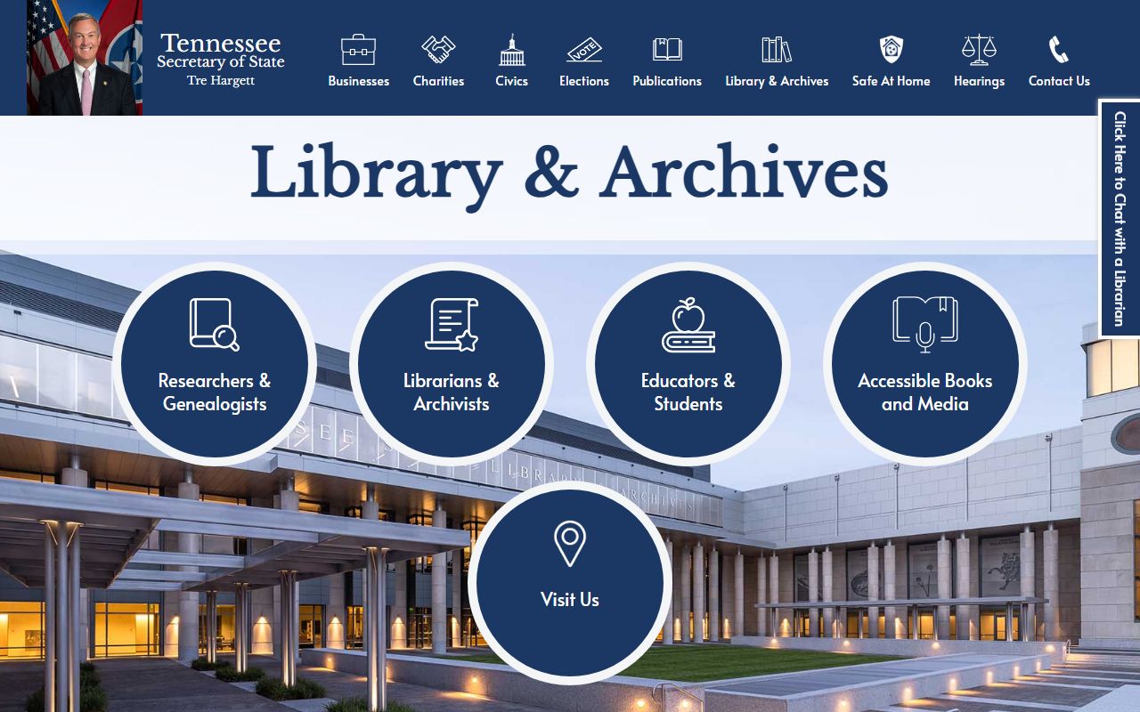Tennessee People Search State Library and Archives